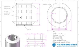 直径2.74米，高度2.43米的甜甜圈护舷（donut fender）图纸
