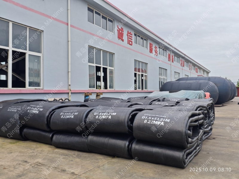 20个1.5×21米船舶下水气囊(QN15210-11)装40大柜发土耳其客户船厂