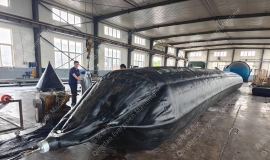1.8×18米锦纶七层船舶下水气囊0.14Mpa(qn18180-7)车间自检尺寸外观气密压力