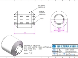 直径3米，长度3.8米的甜甜圈护舷图纸（donutfender TTQ30003800）