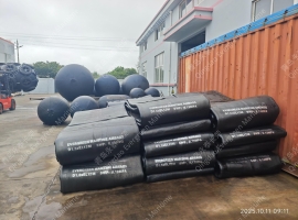 青岛永泰长荣1.5×12米锦纶六层的船舶上排下水气囊成品图片(QN15120)